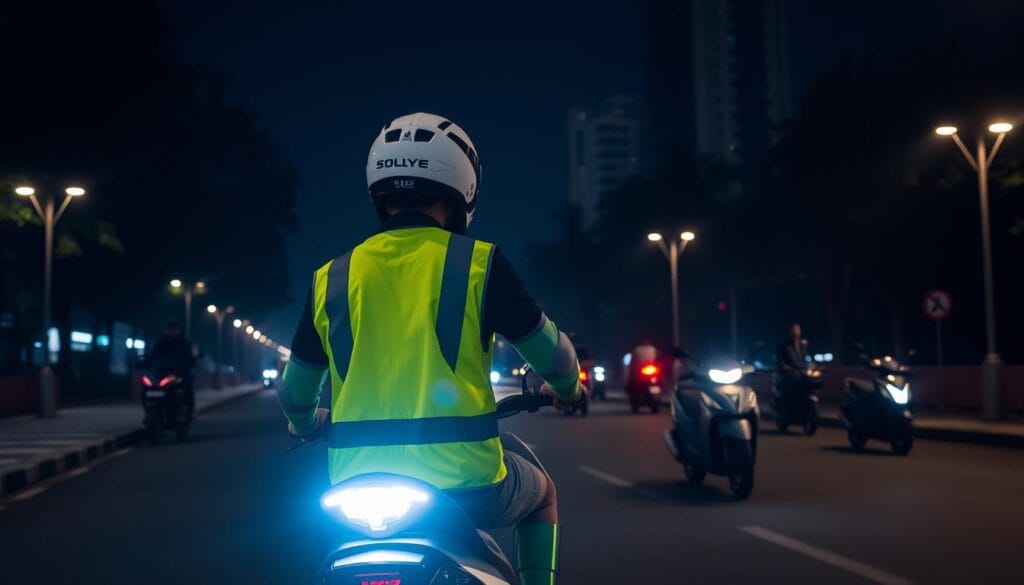 Night Scooter Safety Visibility Gear Night Scooter Safety Visibility Gear